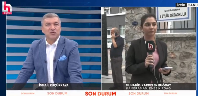 Halk TV yayınından ekran görüntüsü