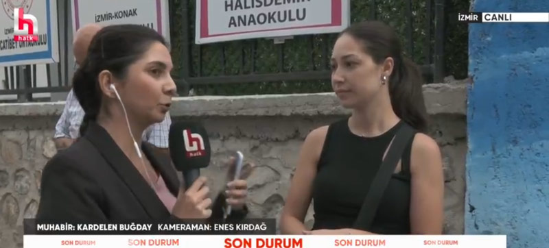 Halk TV yayınından ekran görüntüsü