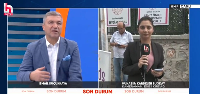 İsmail Küçükkaya vatandaşa müdahale etti: Tamam uzatmasın (Halk TV yayınından ekran görüntüsü)