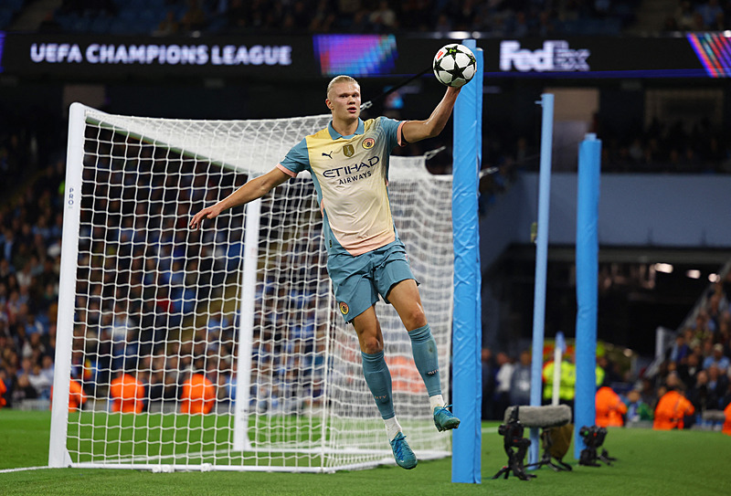 Erling Haaland Manchester City'nin Arsenal karşısındaki en önemli kozu olacak. [REUTERS}