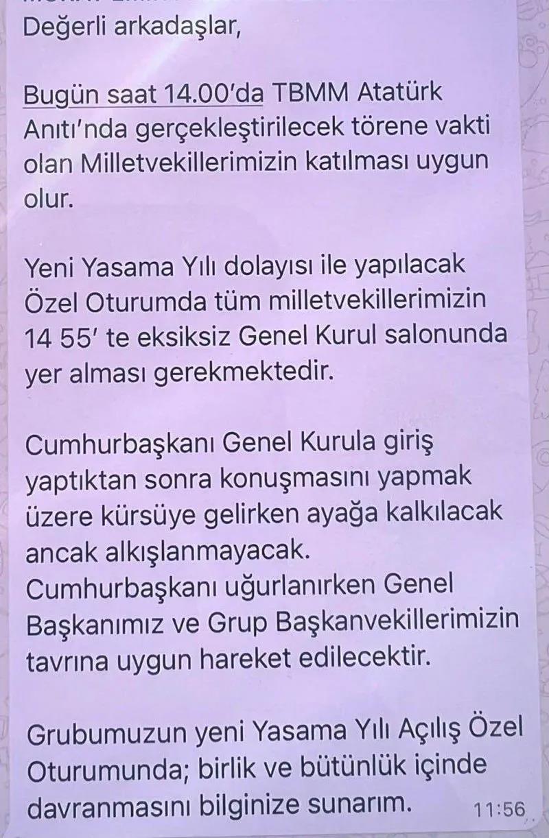 Özgür Özel'den CHP'li vekillere giden talimat (X)