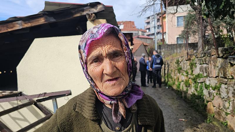 Zonguldak'ta fındık bahçesinde çöp toplayan Senem Çakır (80)  (DHA)