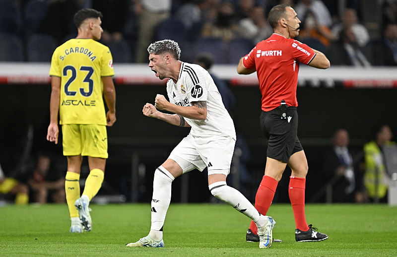 Federico Valverde Villarreal maçını 1 gol ve 1 asistle tamamladı. [AA]