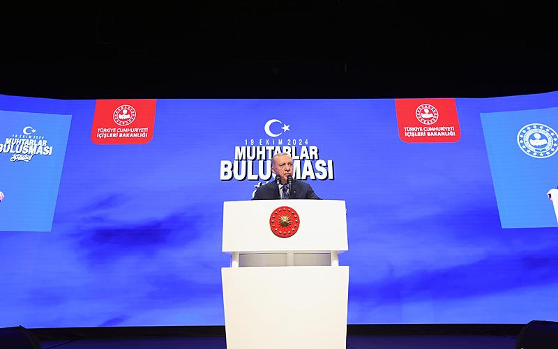 Başkan Erdoğan, İstanbul’da Muhtarlar Buluşması programında önemli açıklamalarda bulundu (AA)