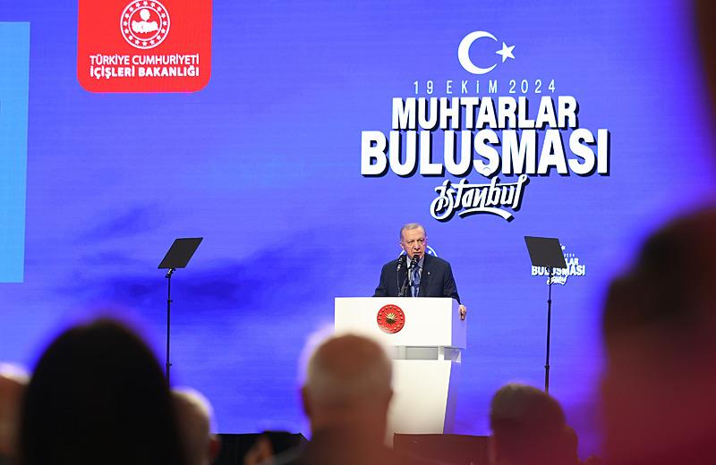 Başkan Erdoğan, İstanbul’da Muhtarlar Buluşması programında önemli açıklamalarda bulundu (AA)