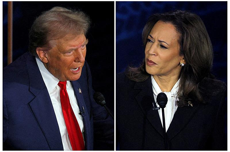 ABD eski başkanı ve Cumhuriyetçilerin başkan adayı Donald Trump ile Başkan Yardımcısı ve Demokratların başkan adayı Kamala Harris