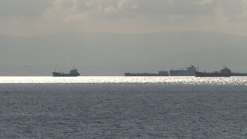 Sedef Adası mevkiinde kuru yük gemisinde yangın çıktı (Fotoğraf: İHA)