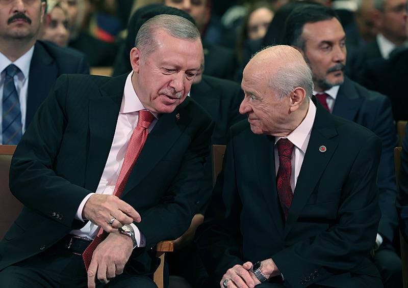 Başkan Erdoğan ve Bahçeli (29 Ekim, AA)