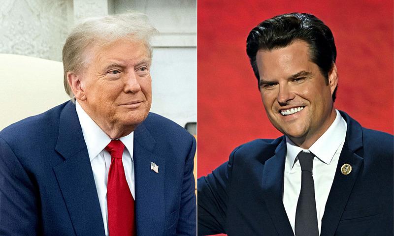 ABD'nin 47. başkanı seçilen Donald Trump ve Matt Gaetz, AFP