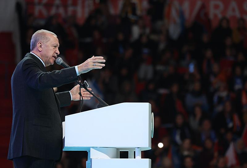 Başkan Erdoğan, partisinin Kahramanmaraş Kongresi'nde konuştu (AA)