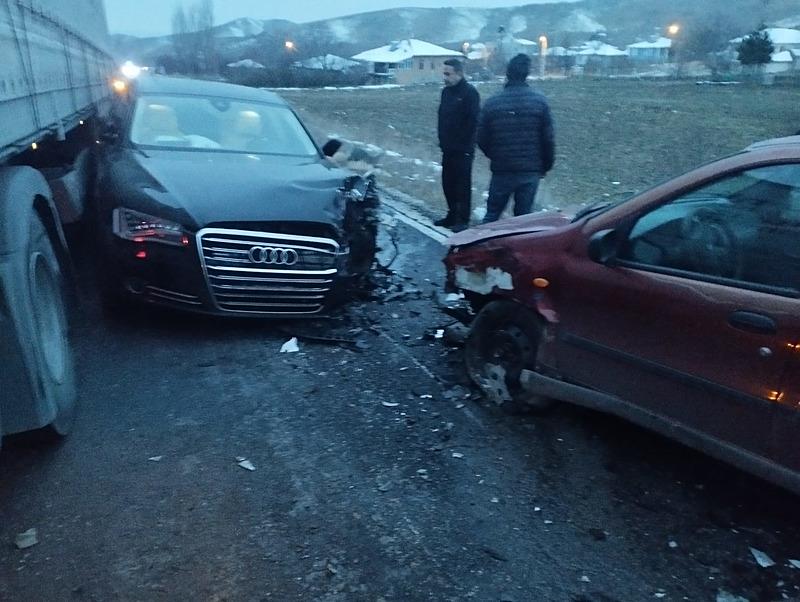 Tokat Belediye Başkanı Mehmet Kemal Yazıcıoğlu trafik kazası geçirdi (DHA)