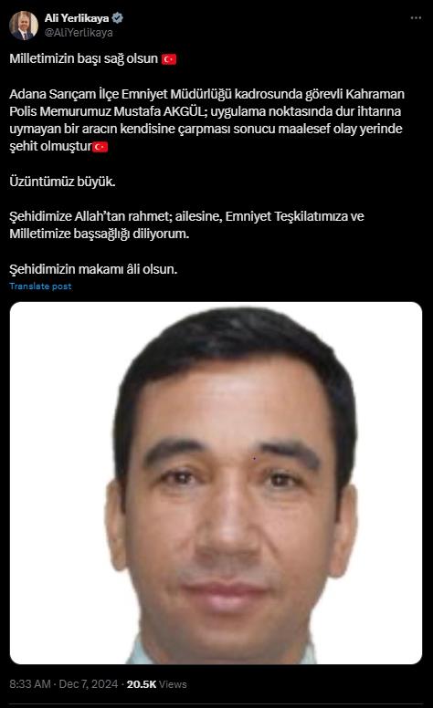 Adana'da feci olay! Polis memuru şehit oldu-3