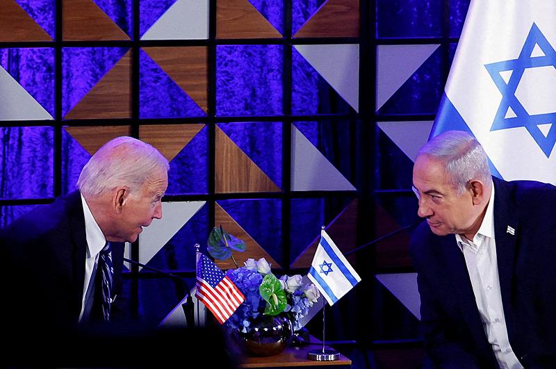 ABD Başkanı Joe Biden ve İsrail Başbakanı Binyamin Netanyahu, Takvim Fotoğraf Arşivi