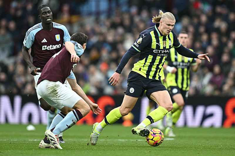 Erling Haaland maçı gol atamadan tamamladı (AFP)