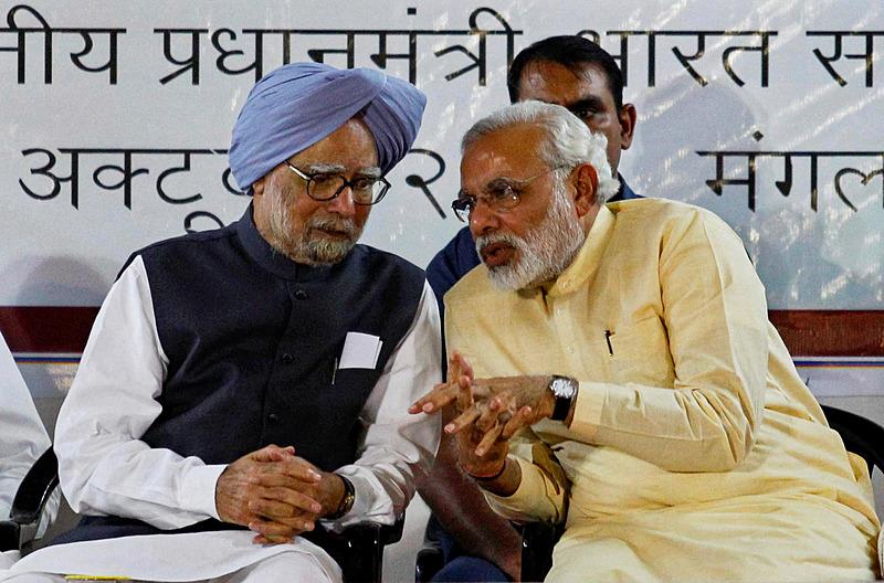 Hindistan'ın eski Başbakanı Manmohan Singh ve Başbakan Narendra Modi, Reuters