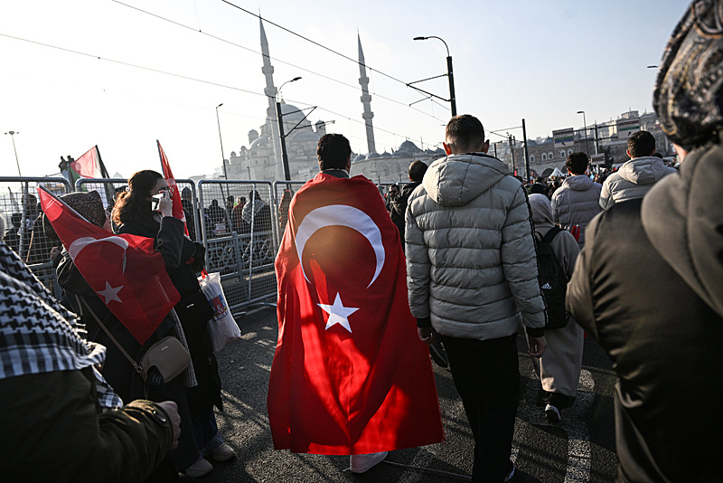 İstanbul’da ‘’Dün Ayasofya, bugün Emevi, yarın Aksa” yürüyüşü (AA)