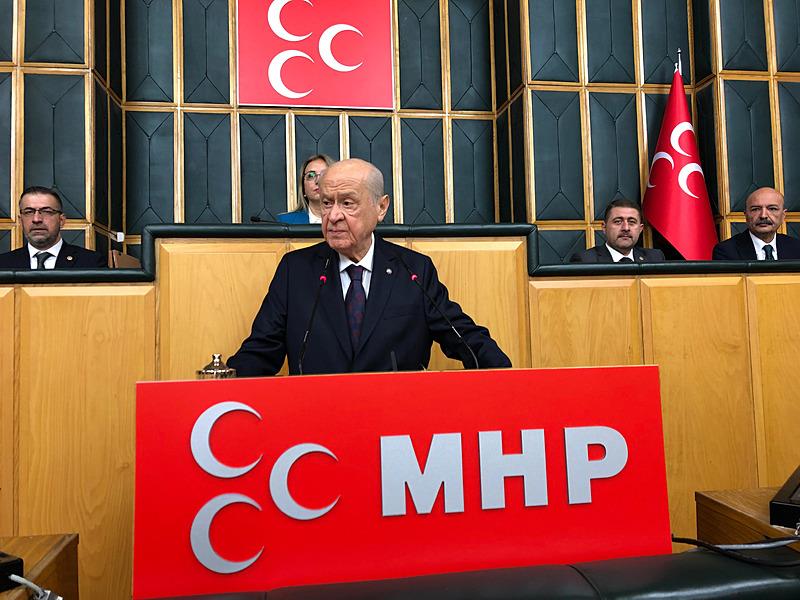 Bahçeli, partisinin TBMM Grup Toplantısı'na katılarak konuşma yaptı (Fotoğraf: AA)