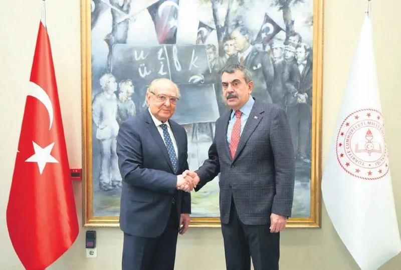 Takvim Gazetesi Yazarı Bülent Erandaç ve Milli Eğitim Bakanı Yusuf Tekin (Takvim.com.tr)