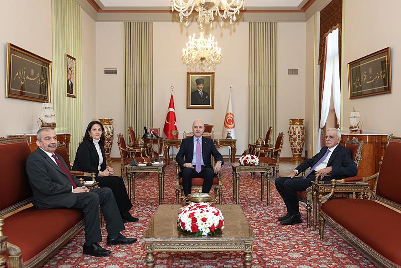 TBMM Başkanı Numan Kurtulmuş, DEM Parti heyetini kabul etti (2 Ocak, AA)