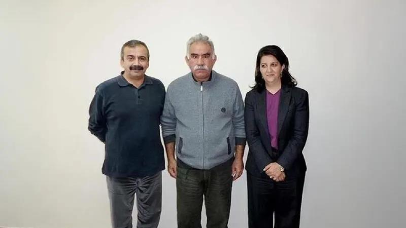 DEM'li Sırrı Süreyya Önder, Terör örgütü PKK elebaşı Öcalan ve Pervin Buldan (Takvim.com.tr Arşiv)