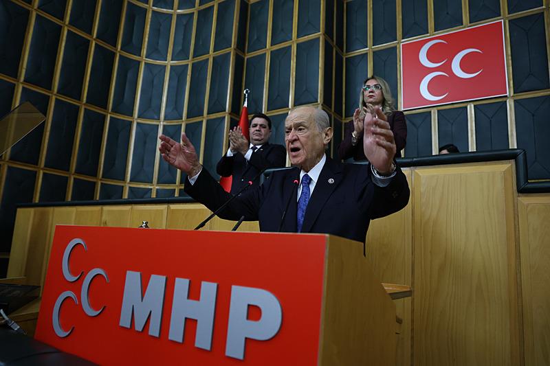 MHP lideri Devlet Bahçeli TBMM'de konuştu (Fotoğraf: AA)