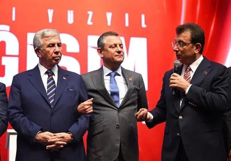 İBB Başkanı Ekrem İmamoğlu, ABB Başkanı Mansur Yavaş ve Özgür Özel. (Takvim.com.tr)