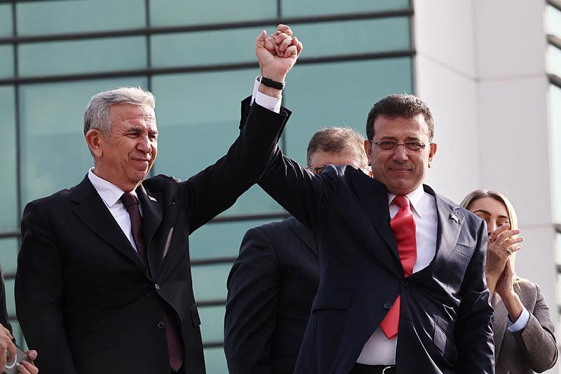 İBB Başkanı Ekrem İmamoğlu, ABB Başkanı Mansur Yavaş. (Takvim.com.tr)