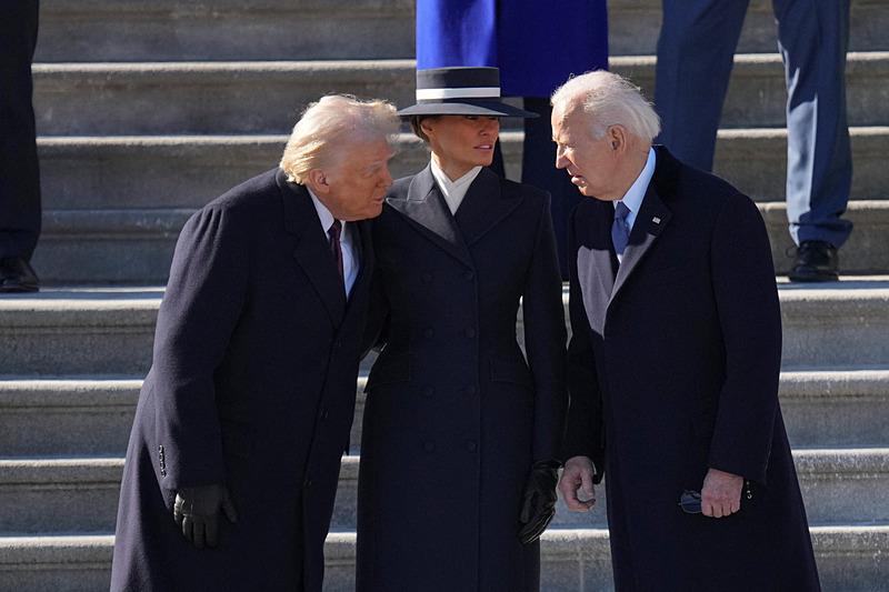 ABD Başkanı Donald Trump, First Lady Melania Trump ve eski Başkan Joe Biden, Reuters