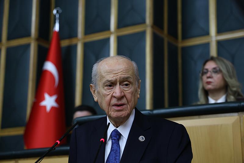 MHP lideri Bahçeli, partisinin 56. kuruluş yıl dönümü kapsamında yazılı açıklama yaptı (AA)