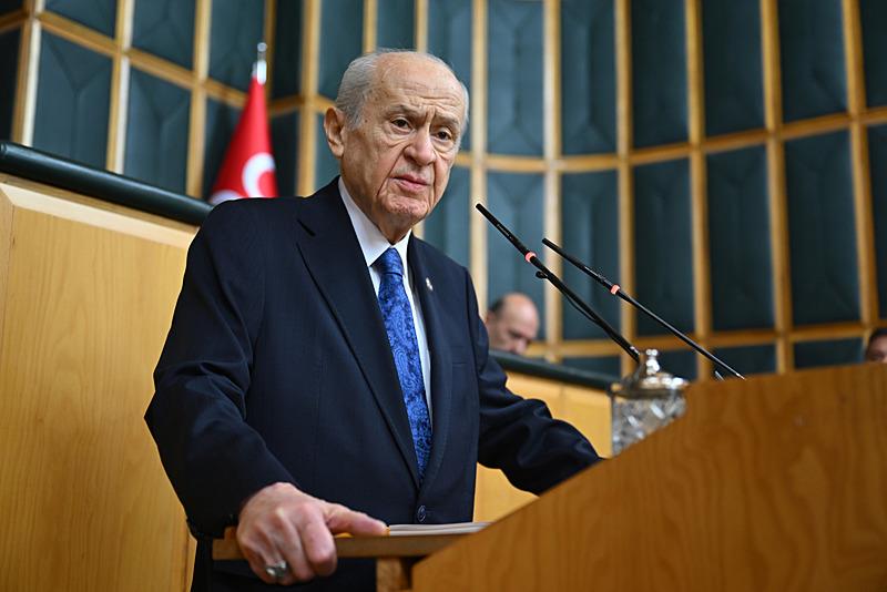 MHP lideri Bahçeli, partisinin 56. kuruluş yıl dönümü kapsamında yazılı açıklama yaptı (AA)