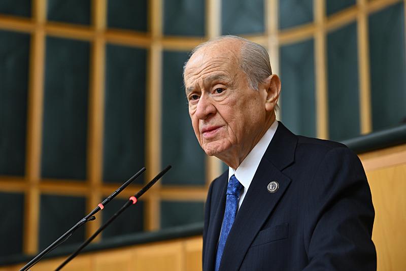 MHP lideri Bahçeli, partisinin 56. kuruluş yıl dönümü kapsamında yazılı açıklama yaptı (AA)