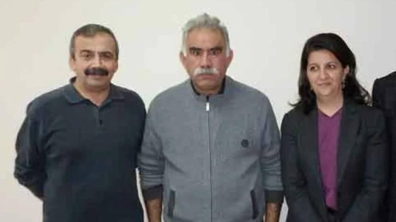 Teröristbaşı Abdullah Öcalan ve DEM Parti İmralı heyeti (Takvim.com.tr)