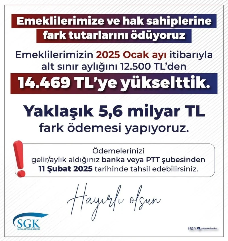 SGK tarafından yapılan duyuru