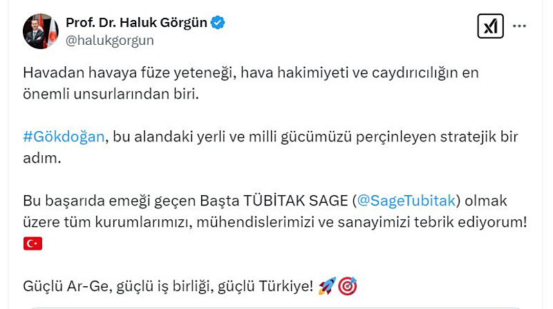 Prof. Dr. Haluk Görgün'ün paylaşımı