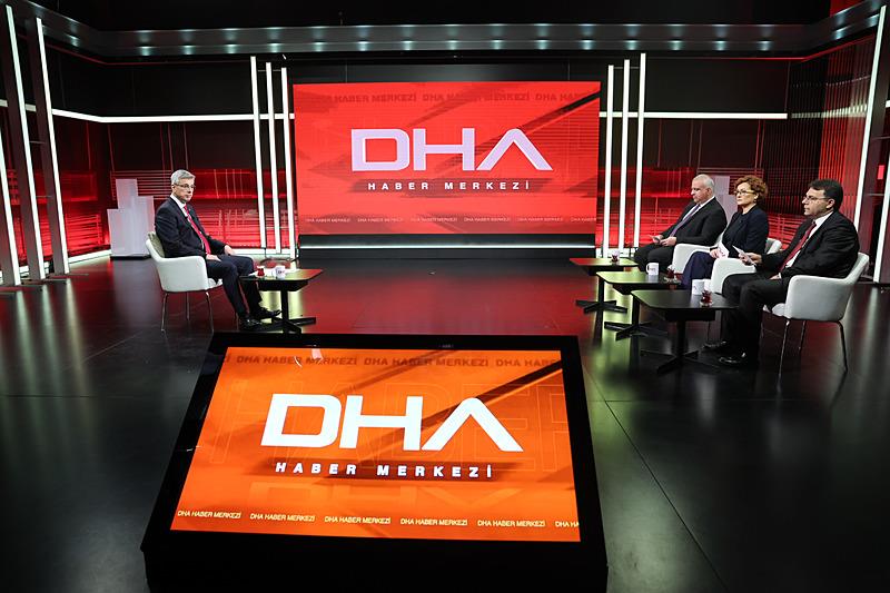 DHA Haber Merkezi'ne konuk olan Bakan Memişoğlu, gündeme ilişkin soruları yanıtladı. (DHA)