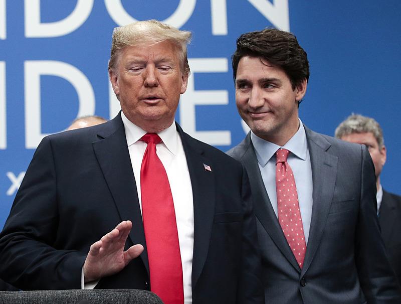 ABD Başkanı Donald Trump ve Kanada Başbakanı Justin Trudeau, Takvim Fotoğraf Arşivi