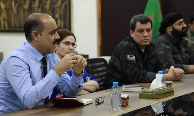 PYD elebaşı İlham Ahmed ve YPG elebaşı Ferhat Abdi Şahin aynı karede (Takvim.com.tr / Arşiv)