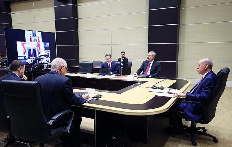 Başkan Erdoğan, Çevrimiçi Liderler Toplantısı'na katıldı (Fotoğraf: AA)