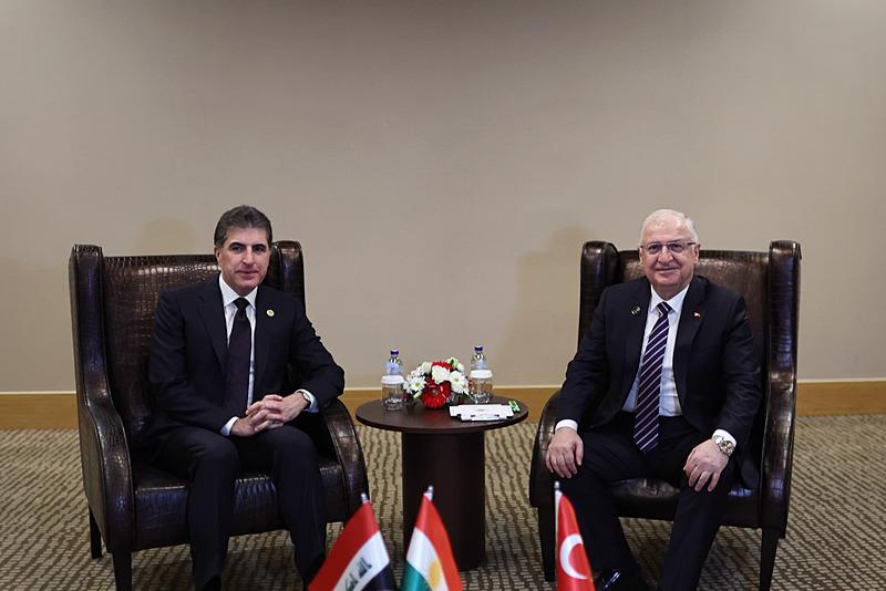 Milli Savunma Bakanı Yaşar Güler IKBY Başkanı Neçirvan Barzani ile görüştü (MSB)