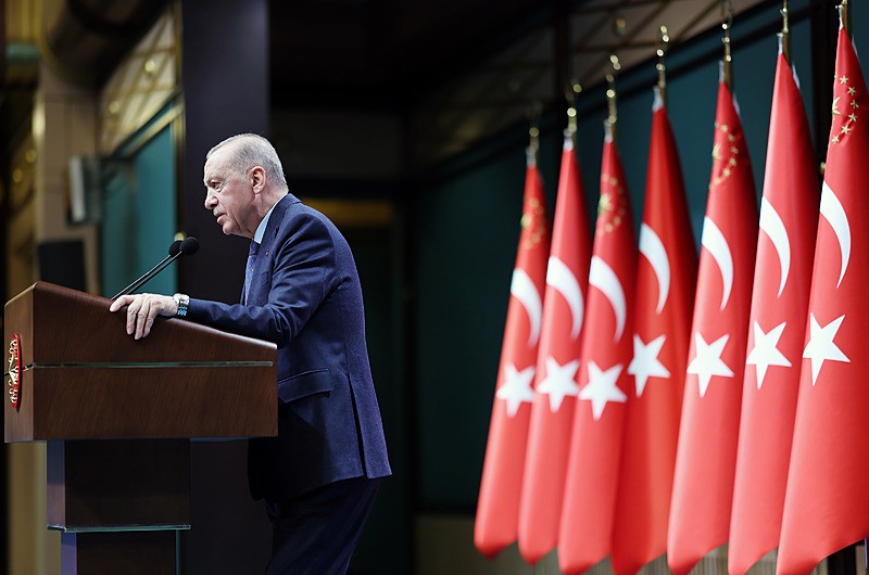 Başkan Erdoğan, Kabine Toplantısı'nın ardından açıklamalarda bulundu (AA)