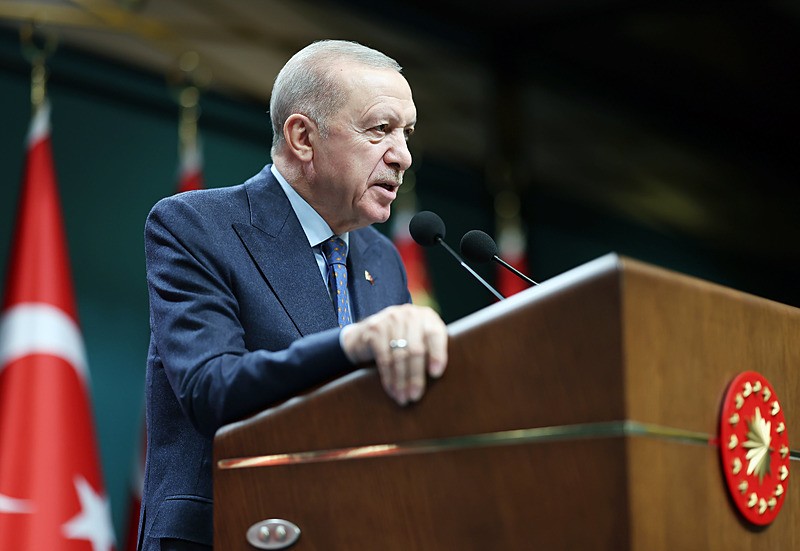 Başkan Erdoğan, Kabine Toplantısı'nın ardından açıklamalarda bulundu (AA)