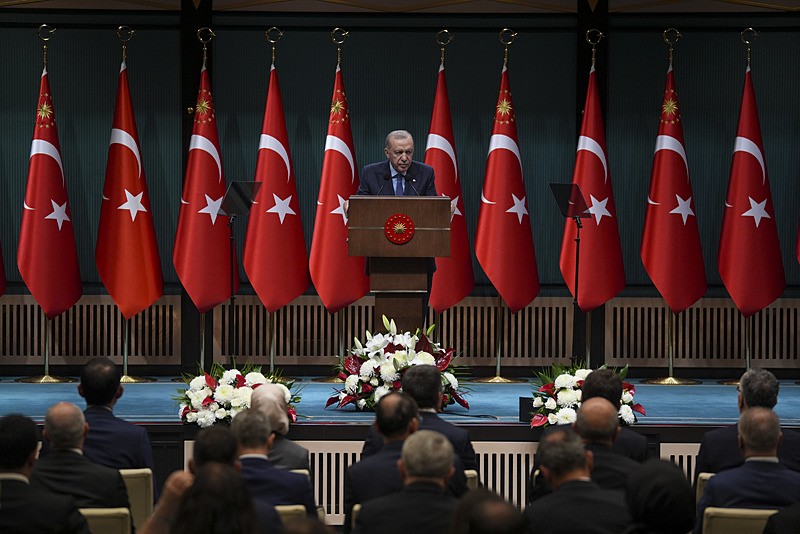 Başkan Erdoğan, Kabine Toplantısı'nın ardından açıklamalarda bulundu (AA)