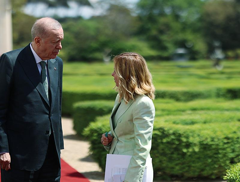 Başkan Recep Tayyip Erdoğan ve İtalya Başbakanı Giorgia Meloni, AA