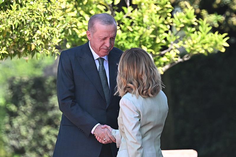Başkan Recep Tayyip Erdoğan ve İtalya Başbakanı Giorgia Meloni, AA