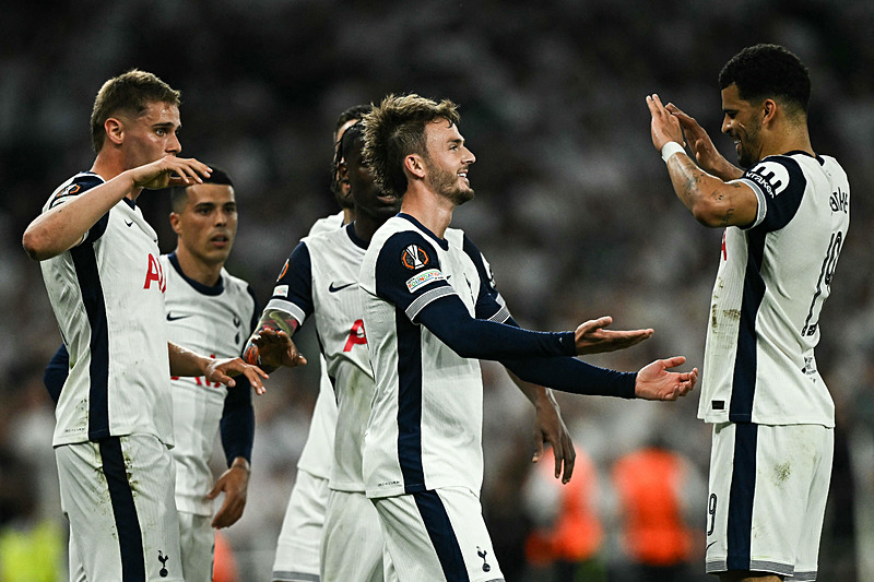 Tottenham'ın gol sevinci (AFP)