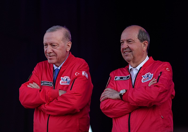 Başkan Erdoğan, TEKNOFEST KKTC Ödül Töreni'nde konuştu. (AA)