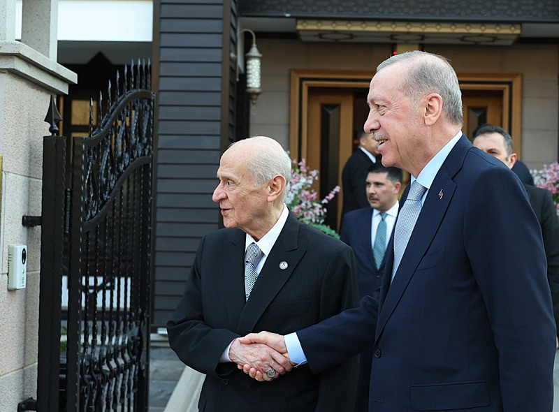 Başkan Erdoğan ve Bahçeli bir araya geldi (AA)