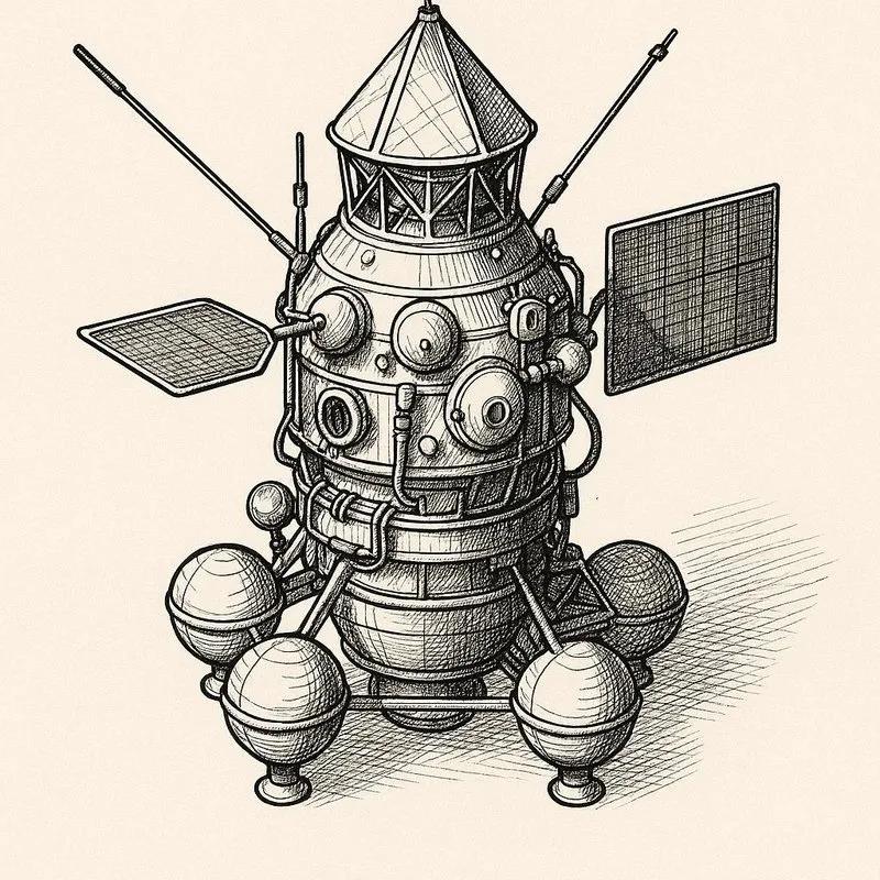 Kosmos 482, Görsel yapay zeka aracılığıyla oluşturulmuştur