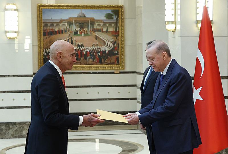 Thomas Barrack ve Başkan Recep Tayyip Erdoğan, AA