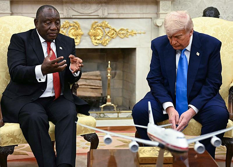 Ramaphosa ve Trump, AFP